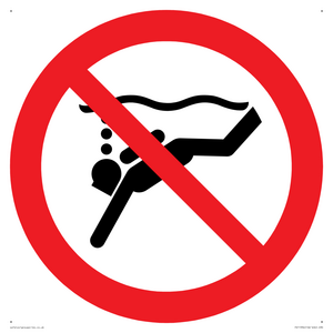 Prohibition: No sub-aqua diving